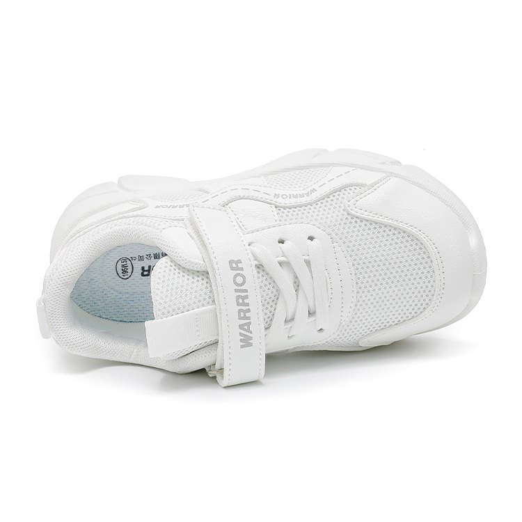 Беговые кроссовки для детей Low top, белые, с амортизацией, увеличенной высотой, легкие и устойчивые к истиранию WARRIOR, белый — фото 4