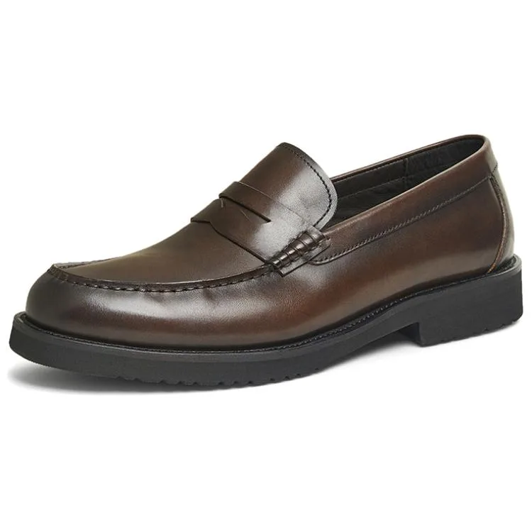 Кожаные повседневные туфли Top Grain Cow Leather для мужчин Tata, черный — фото 4