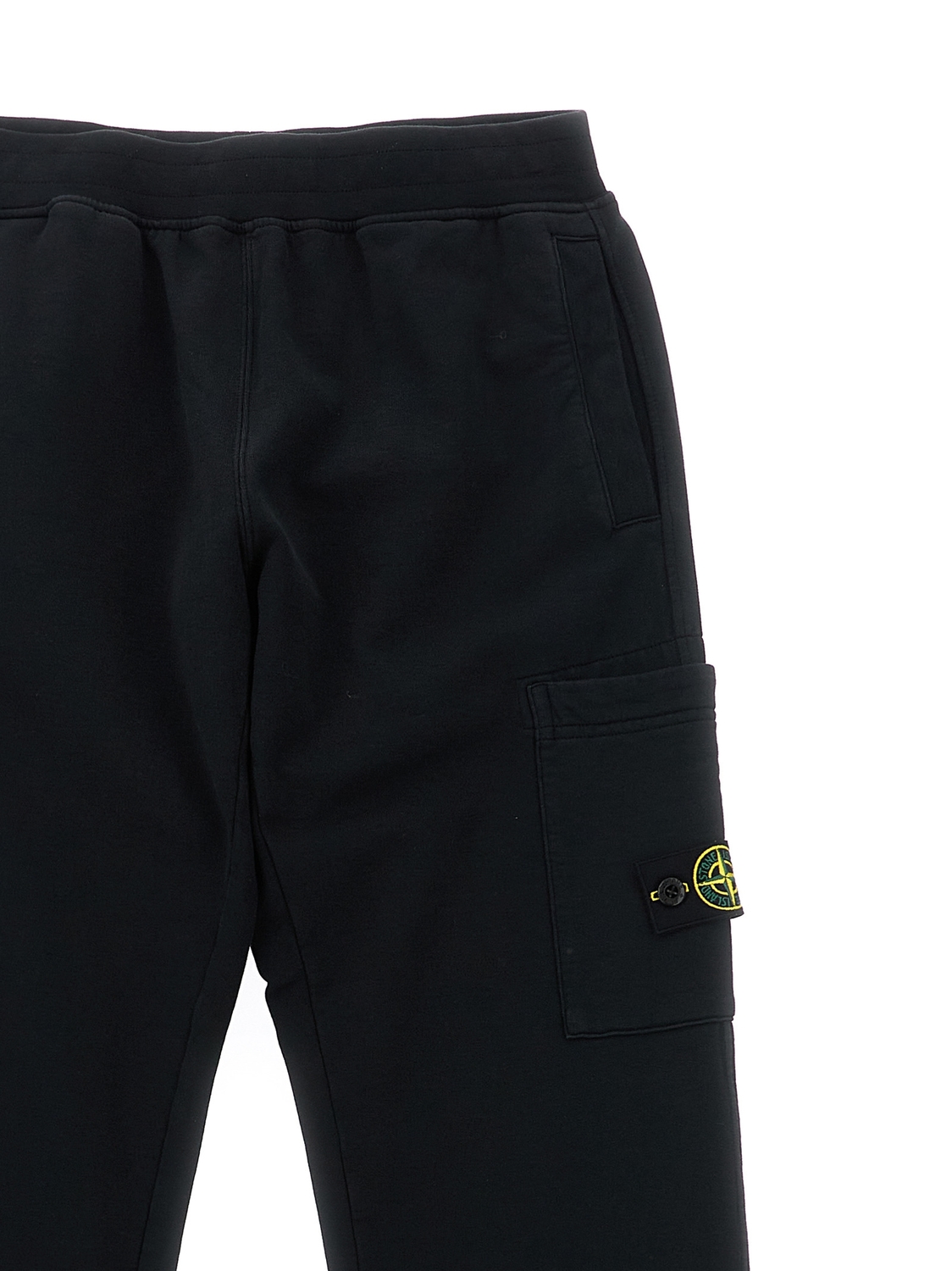 Нашивка с логотипом для джоггеров Stone Island Junior, черный — фото 3