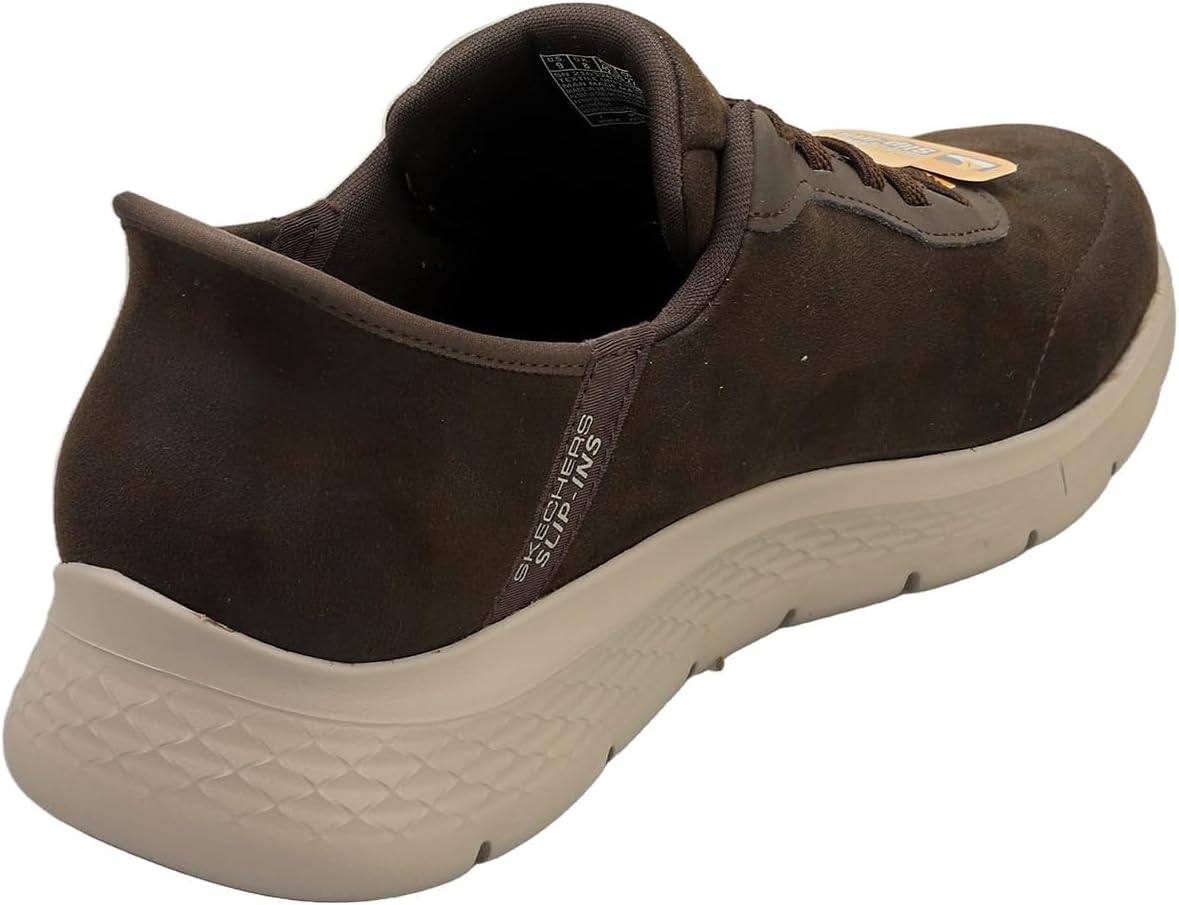 Мужские слипоны Skechers Go Walk Flex коричневый — фото 2