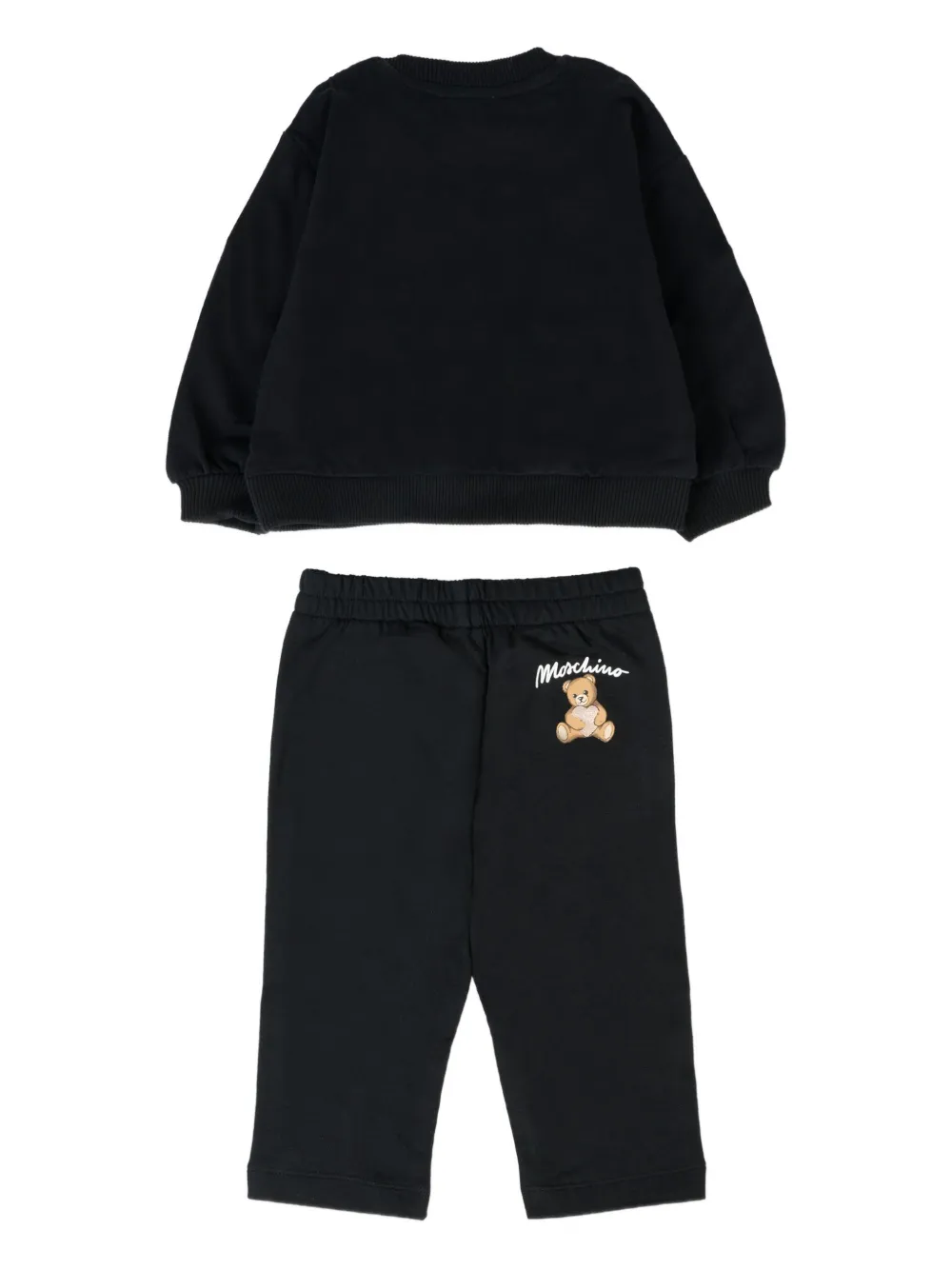 Спортивный костюм с принтом Teddy Moschino Kids, черный — фото 2