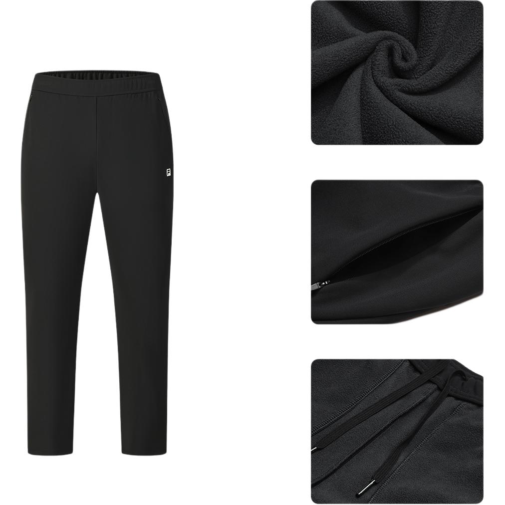 

FILA Вязаные спортивные штаны мужские Pitch Black Moderate Straight Fit