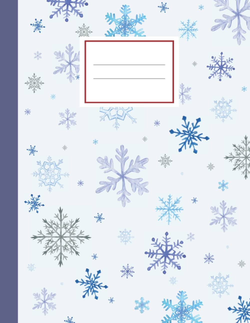 

christmas snowflake composition: notebook (French Edition)
