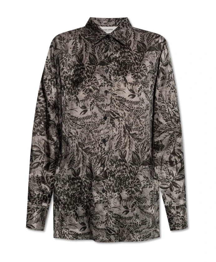 

Рубашка с узором Golden Goose, серый