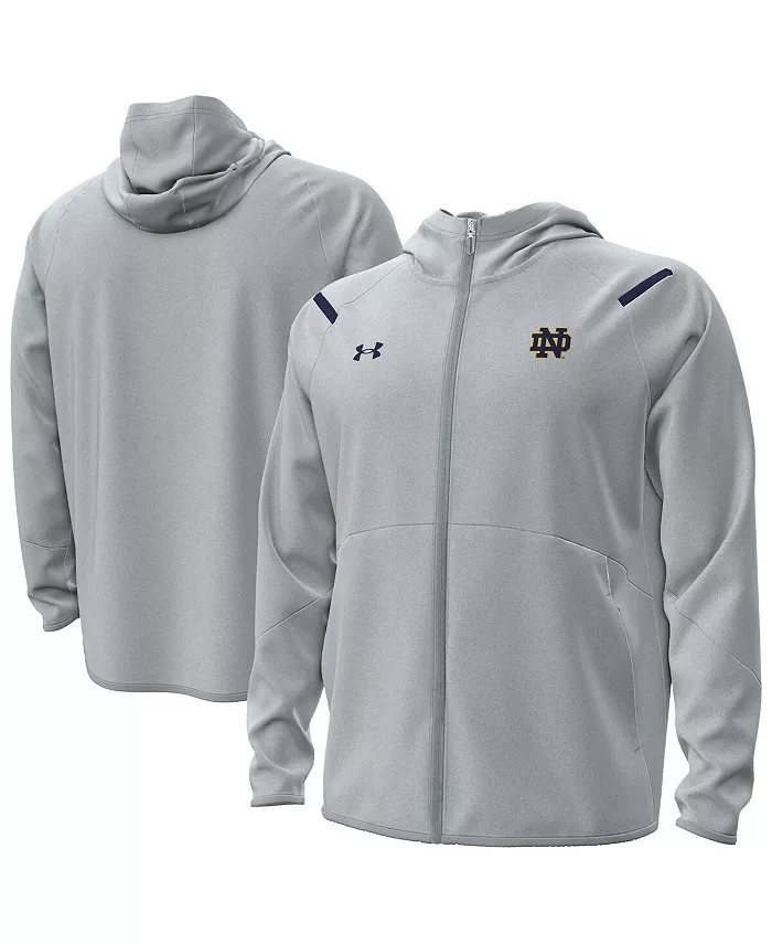 

Мужская флисовая толстовка Notre Dame Fighting Irish Unstoppable Performance с молнией до середины Under Armour, серый