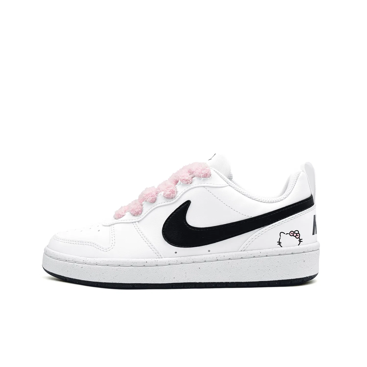 Кроссовки детские Nike Court Borough Kitten низкие белые черные
