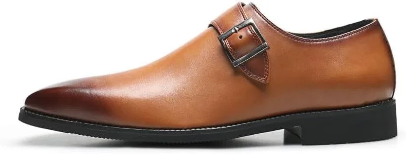 Лоферы кожаные квадратный носок, Men's Vintage, коричневый — фото 4