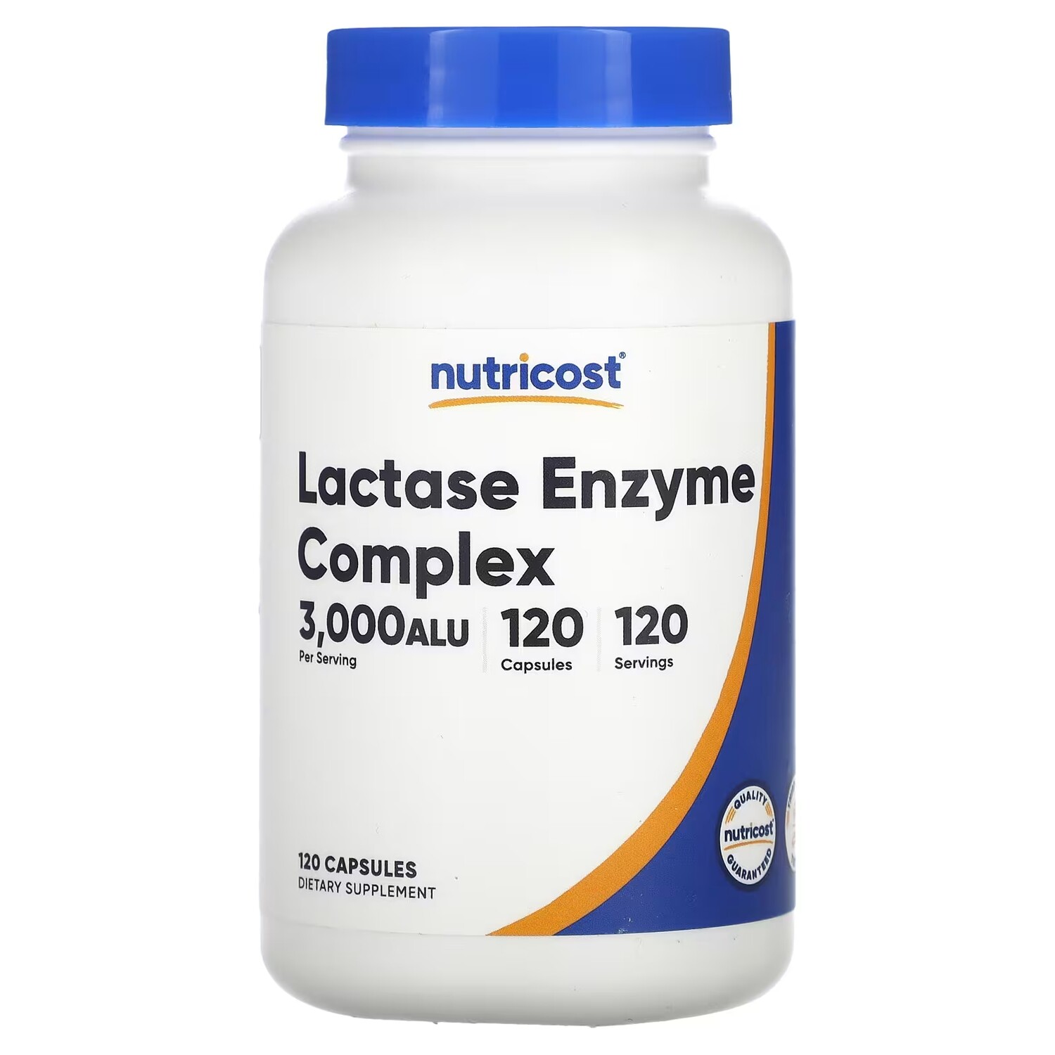

Ферментный комплекс лактазы Nutricost, 120 капсул
