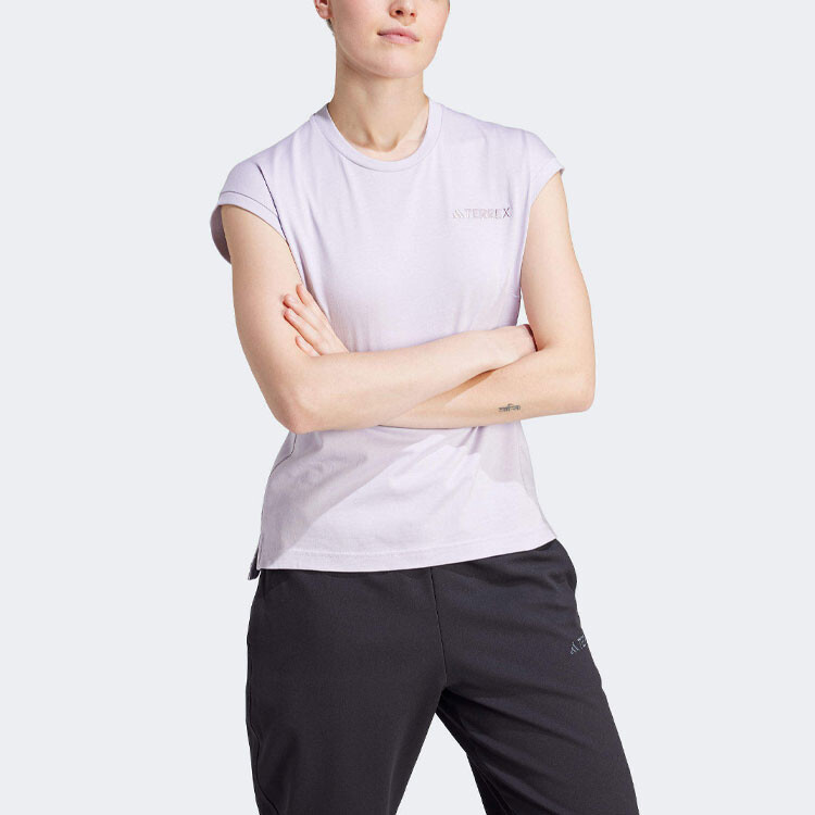 Футболка женская фиолетовая Adidas — фото 4