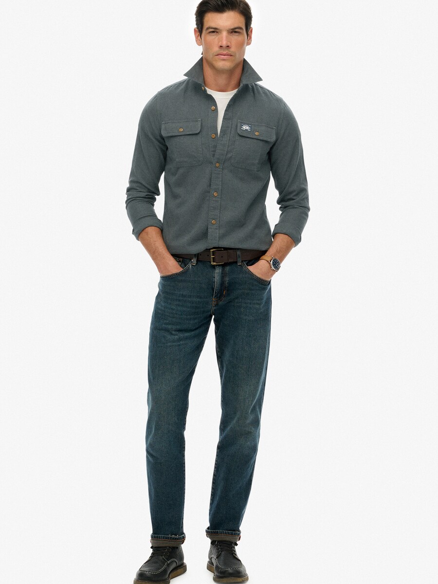 Рубашка на пуговицах классического кроя Superdry Trailsman, Fir — фото 4