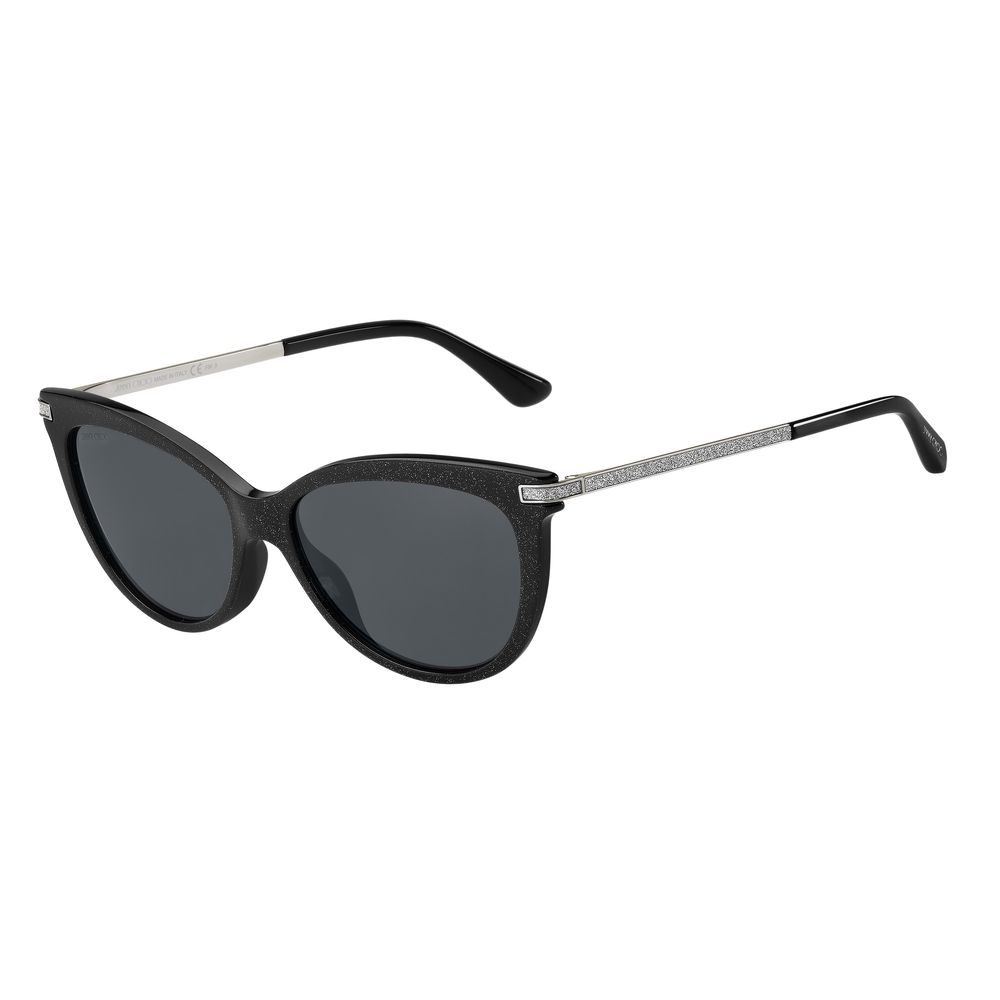 

Черные солнцезащитные очки из телячьей кожи Jimmy Choo Eyewear, Black