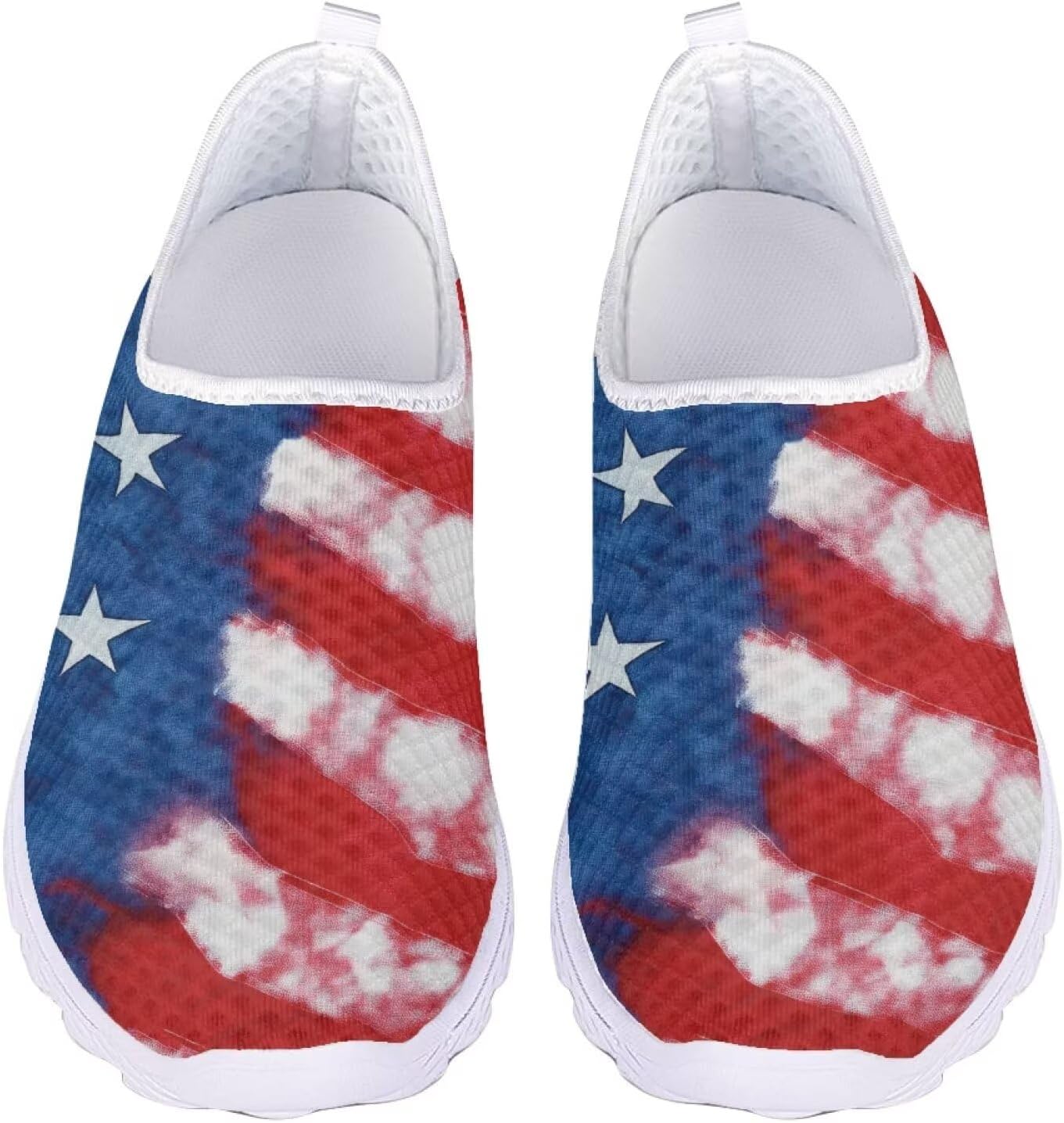 

Кроссовки Kuiaobaty Fashion легкие, дышащие, слипоны для ходьбы, спортивная повседневная обувь, лоферы для женщин и мужчин, American Flag - L