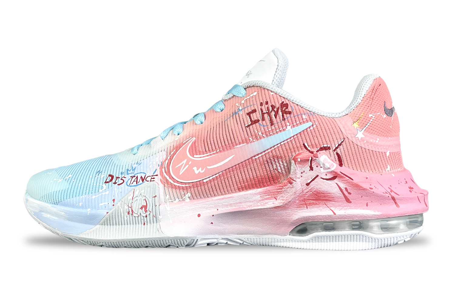 

Nike Баскетбольные кроссовки Air Max Impact 4 мужские, средний верх, синие/розовые