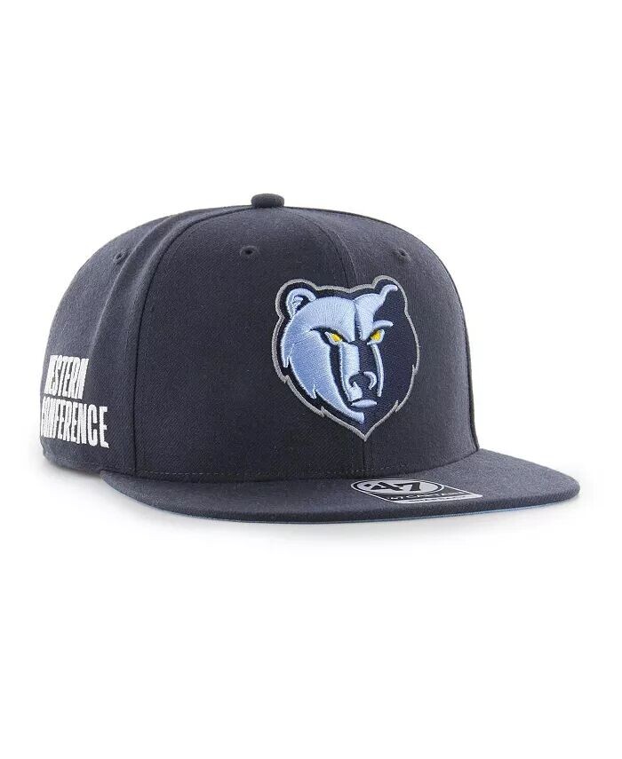 

Мужская темно-синяя кепка Memphis Grizzlies Sure Shot Captain Snapback '47 Brand, синий