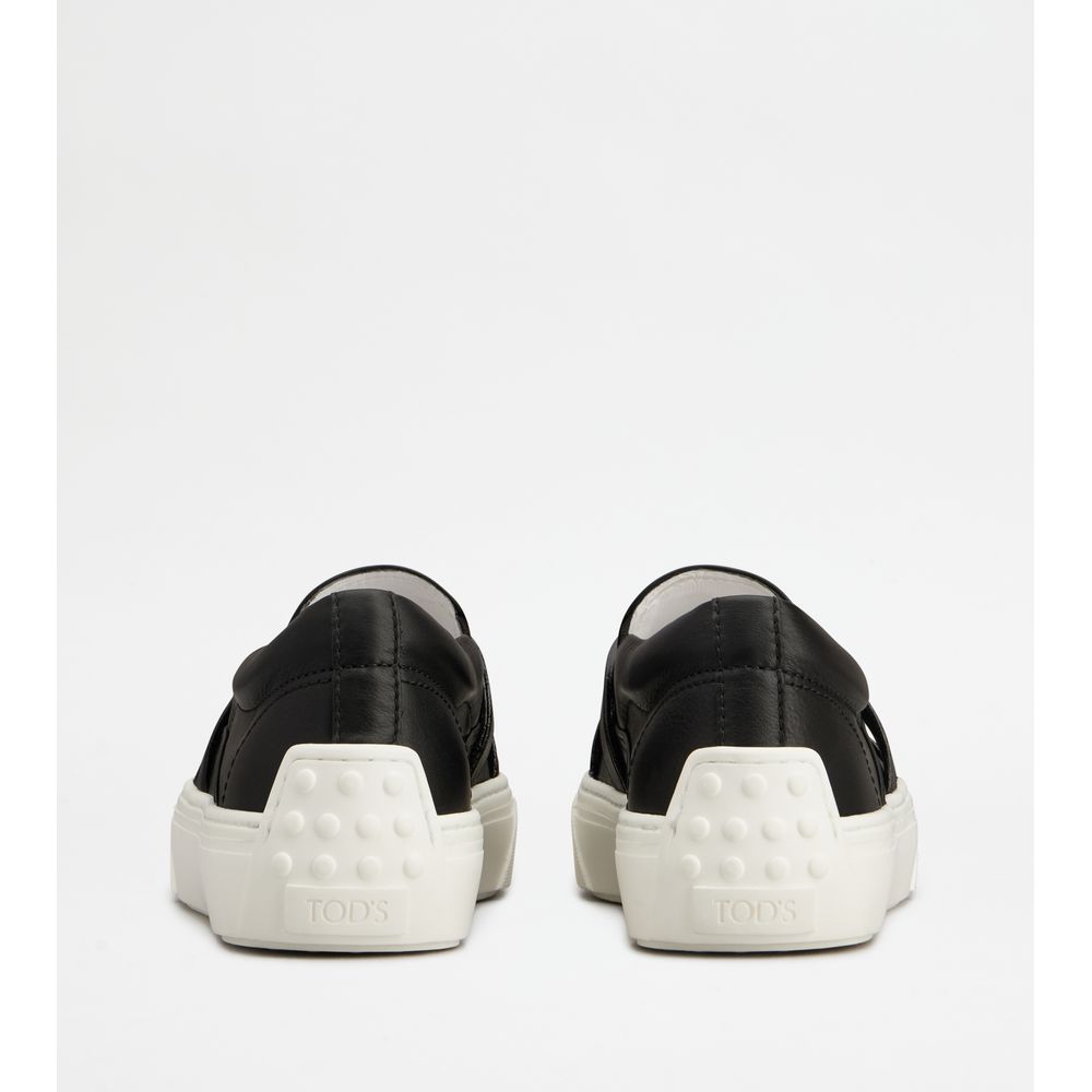 Туфли Kate Slip-Ons из кожи TOD's, черный — фото 3