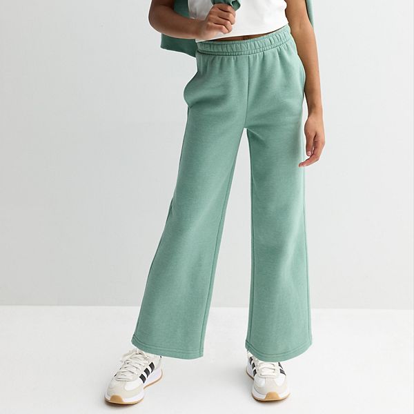 

Девчачьи прямые спортивные штаны с отворотом, размеры 6-20, обычные и plus size So, Faded Pine