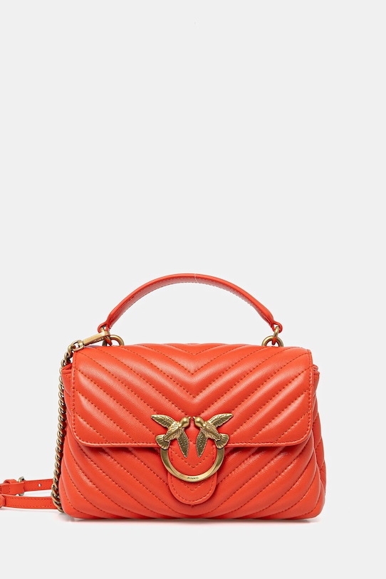 

Кожаная сумка Pinko, оранжевый