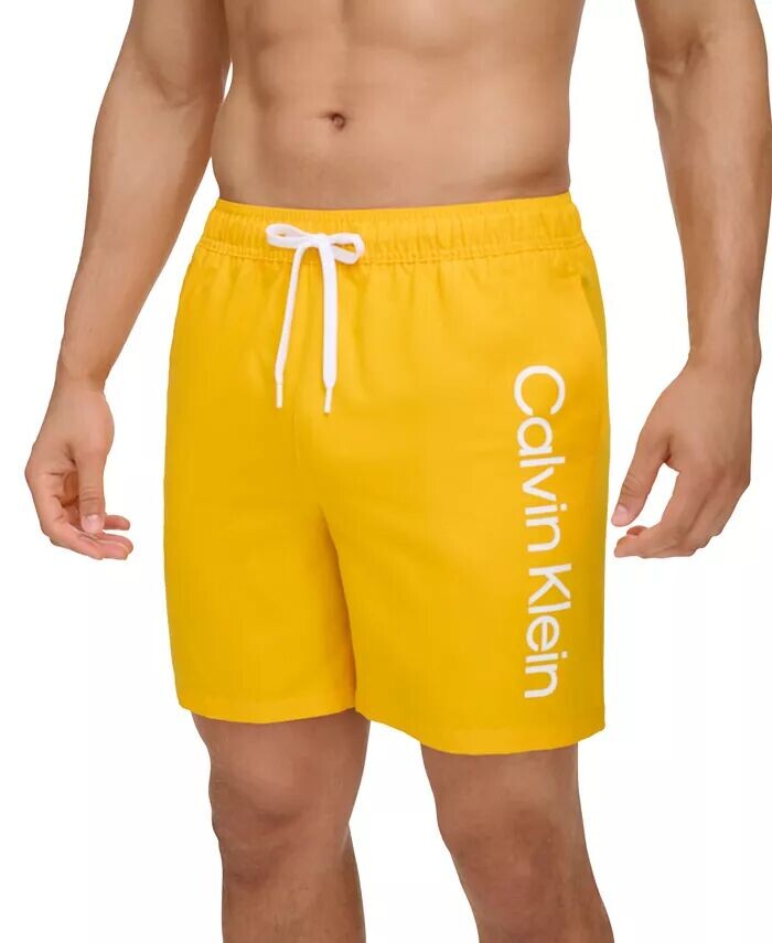 

Мужские плавки для волейбола Core 7 дюймов с логотипом Calvin Klein, желтый