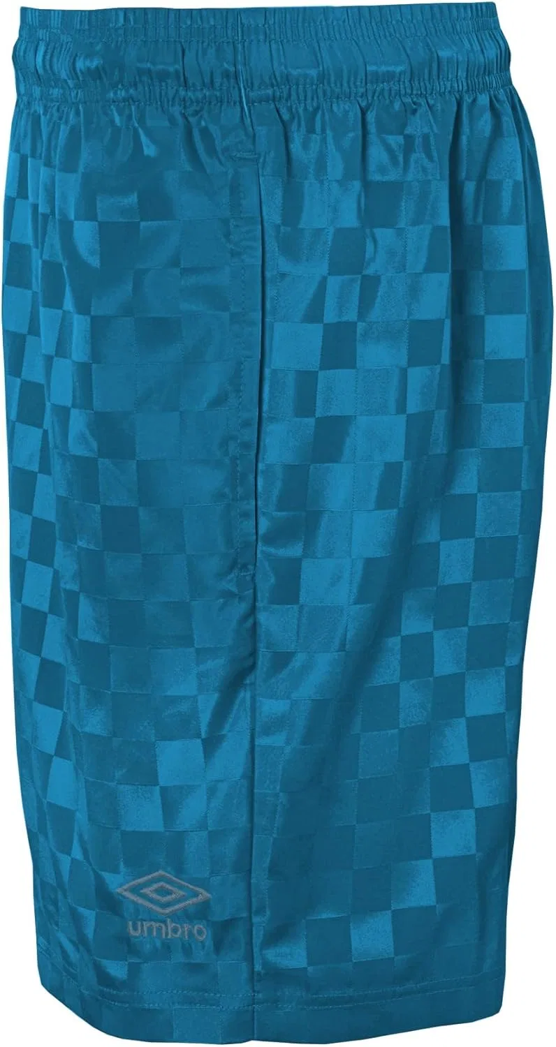 Детские шорты Umbro с клетчатым рисунком, Blue Jewel/Stargazer — фото 2