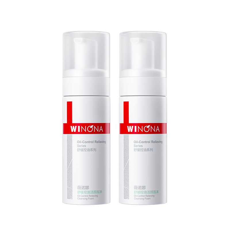 

Успокаивающая пенка для умывания с контролем жира успокаивающая, увлажняющая, отшелушивающая, контролирующая жир и очищающая 150мл/150мл*3 Winona