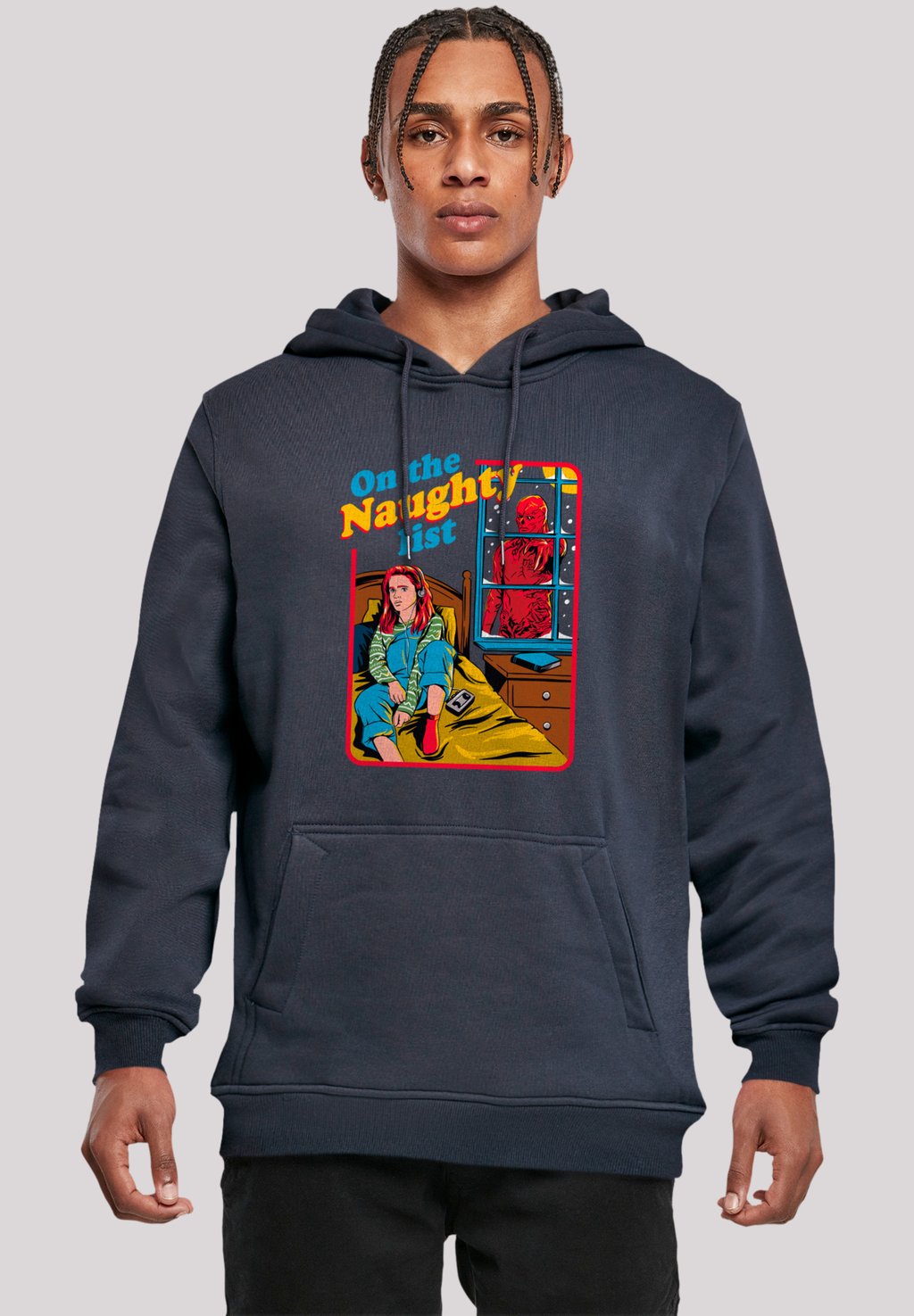 

Толстовка с капюшоном STRANGER THINGS NAUGHTY LIST NETFLIX TV SERIES - Sweatshirt F4NT4STIC, темно-синий