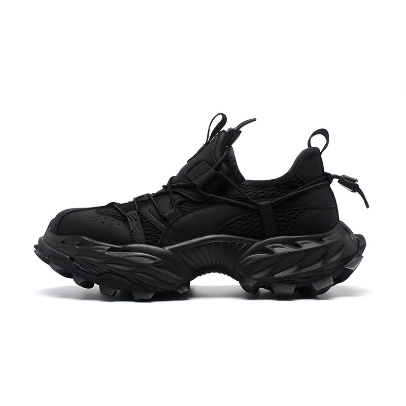 

CHAOSHU Мужские низкие массивные кроссовки All Black, цвет All Black