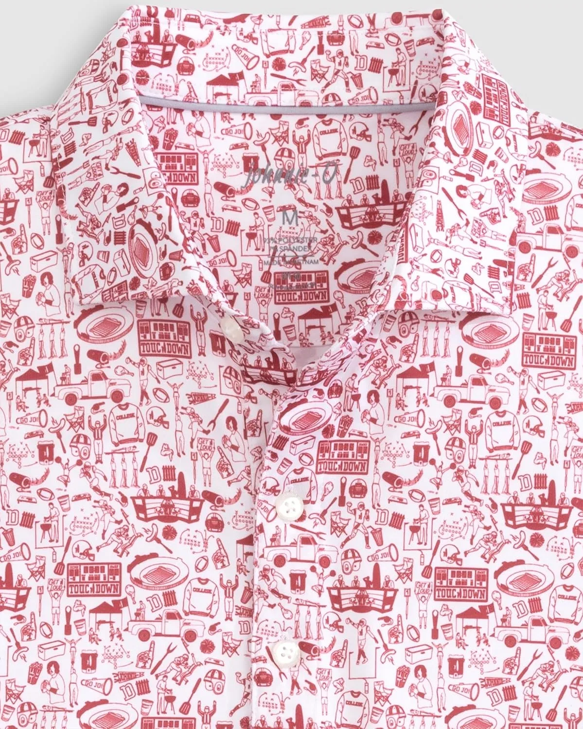 Полочка для мальчиков Johnnie-O Performance Jersey с принтом Tailgater 2.0, цвет Crimson — фото 2
