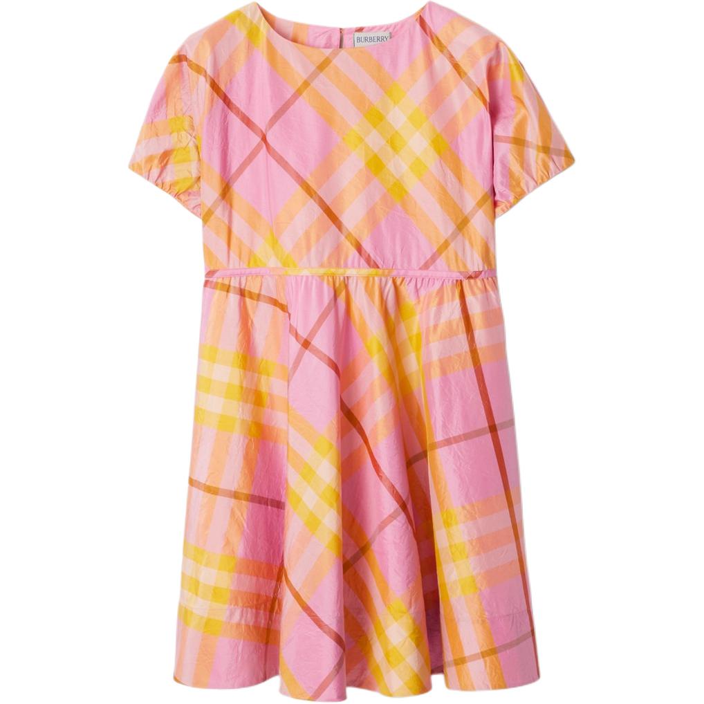 

Короткое платье с короткими рукавами SS24 Гвоздика розовый Детский Burberry