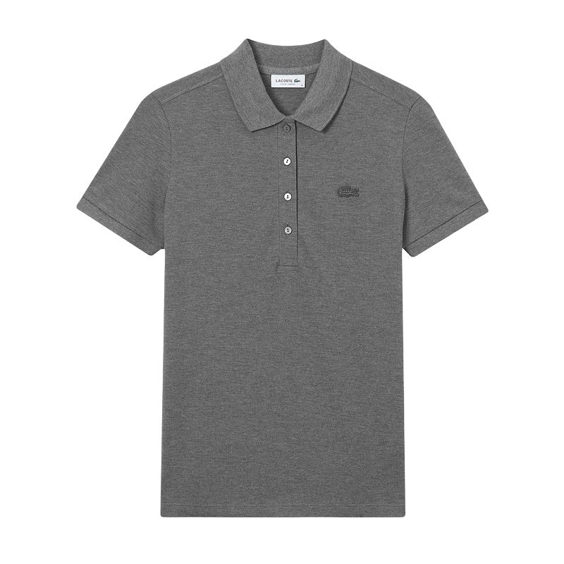 

Поло с логотипом LACOSTE, темно-серый