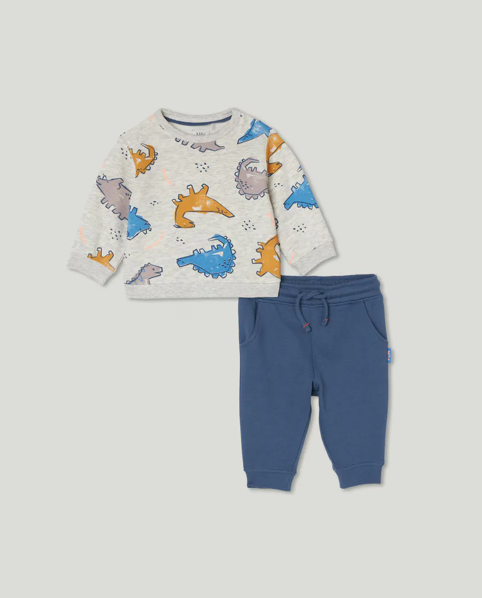 

КОМПЛЕКТ ДЛИННЫЙ ЮГ 2P ЗАКРЫТО + ЭКРАН АОП ДИНОС ПЛЮШ Baby El Corte Inglés, цвет 400 Azul