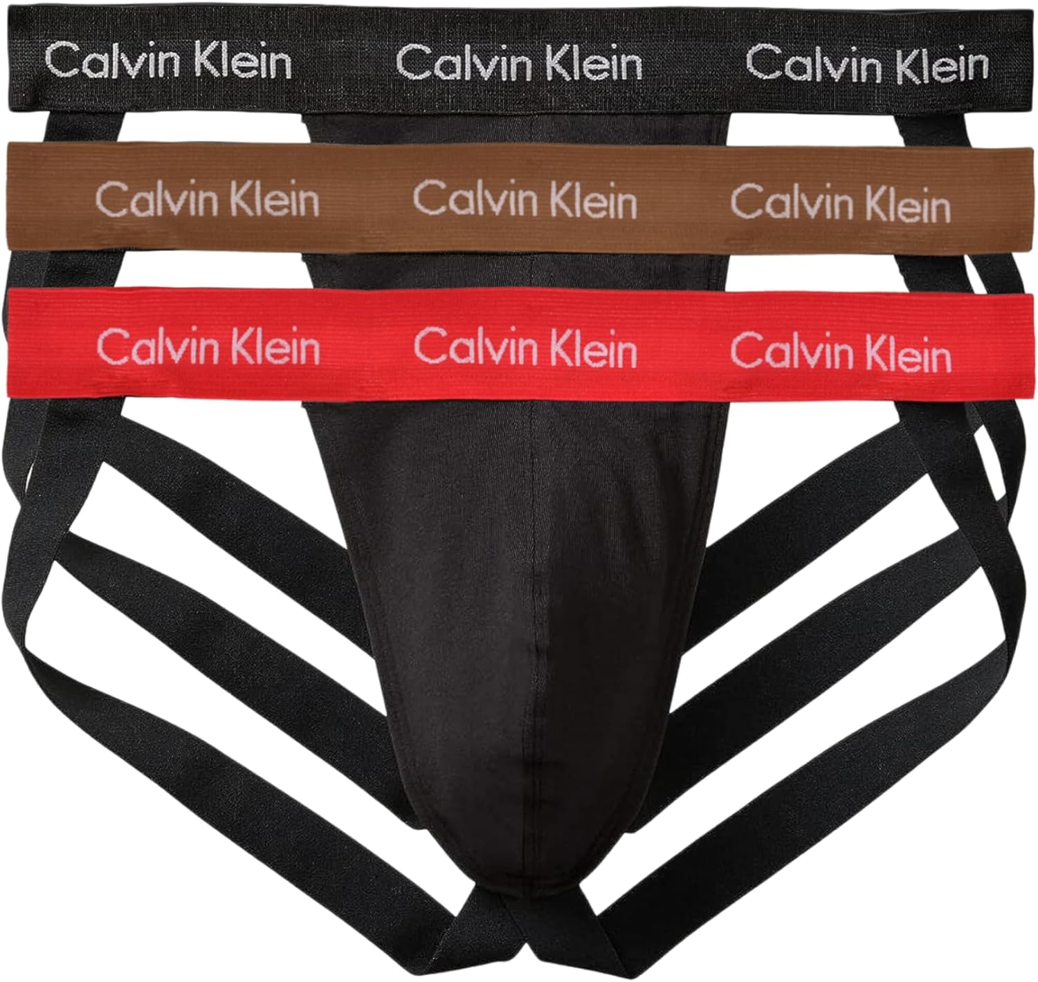 

Комплект из 3 мужских хлопковых стрейчевых брюк Calvin Klein, Black