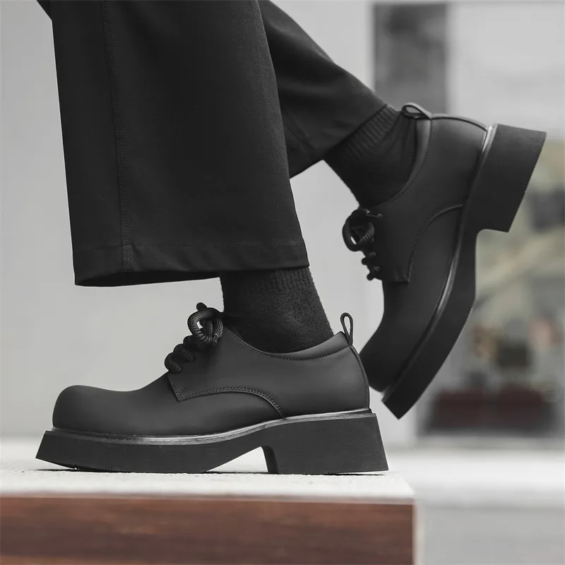 JUMP&FISH Мужские повседневные туфли low top черно-белые — фото 4