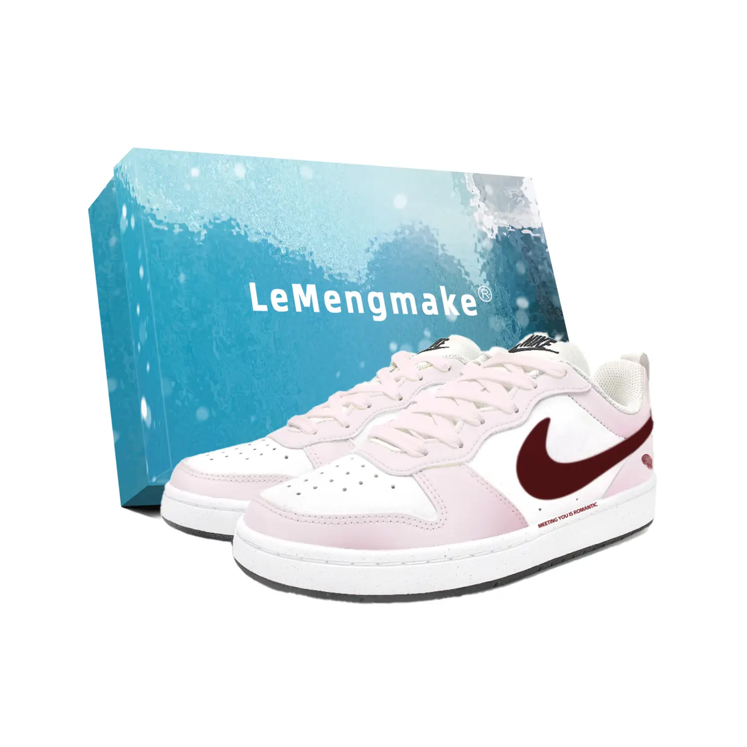 

Nike Court Borough нескользящие устойчивые к истиранию низкие детские скейтбординг кроссовки White для подростков