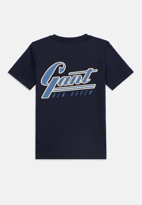 Футболка с принтом Gant New Haven, вечерний синий — фото 2