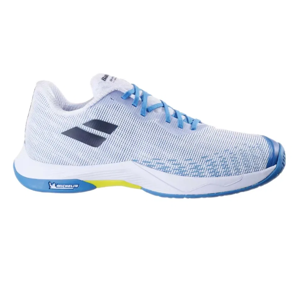 Мужские кроссовки для бадминтона «Shadow Spirit 2» от Babolat, White X Algiers Blue — фото 2