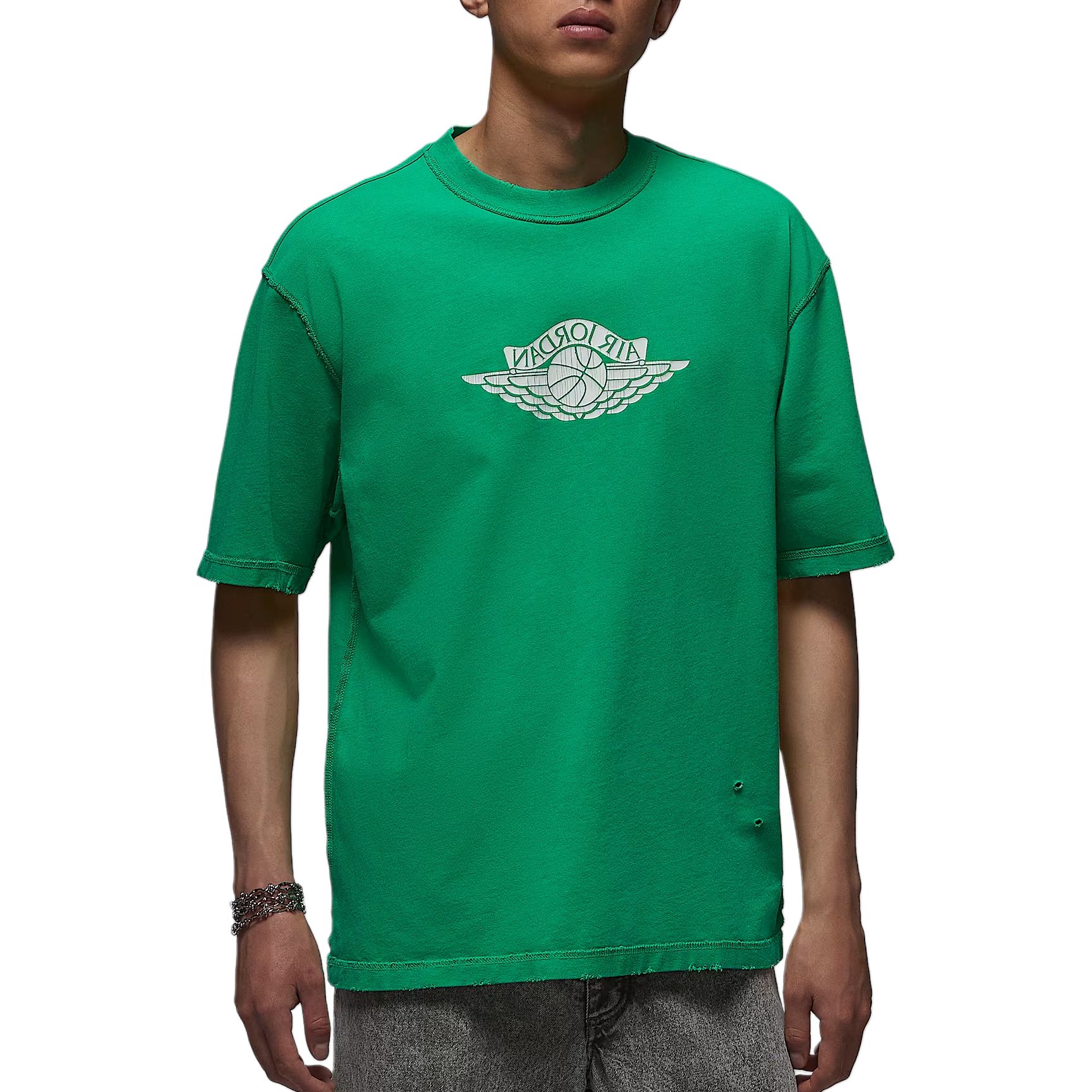 

Редкая футболка из хлопка Air Jordan, зеленый/белый