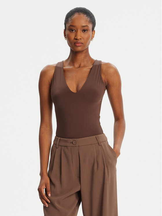 

Боди slim fit Fina Low Cut 60038TB Bardot, коричневый