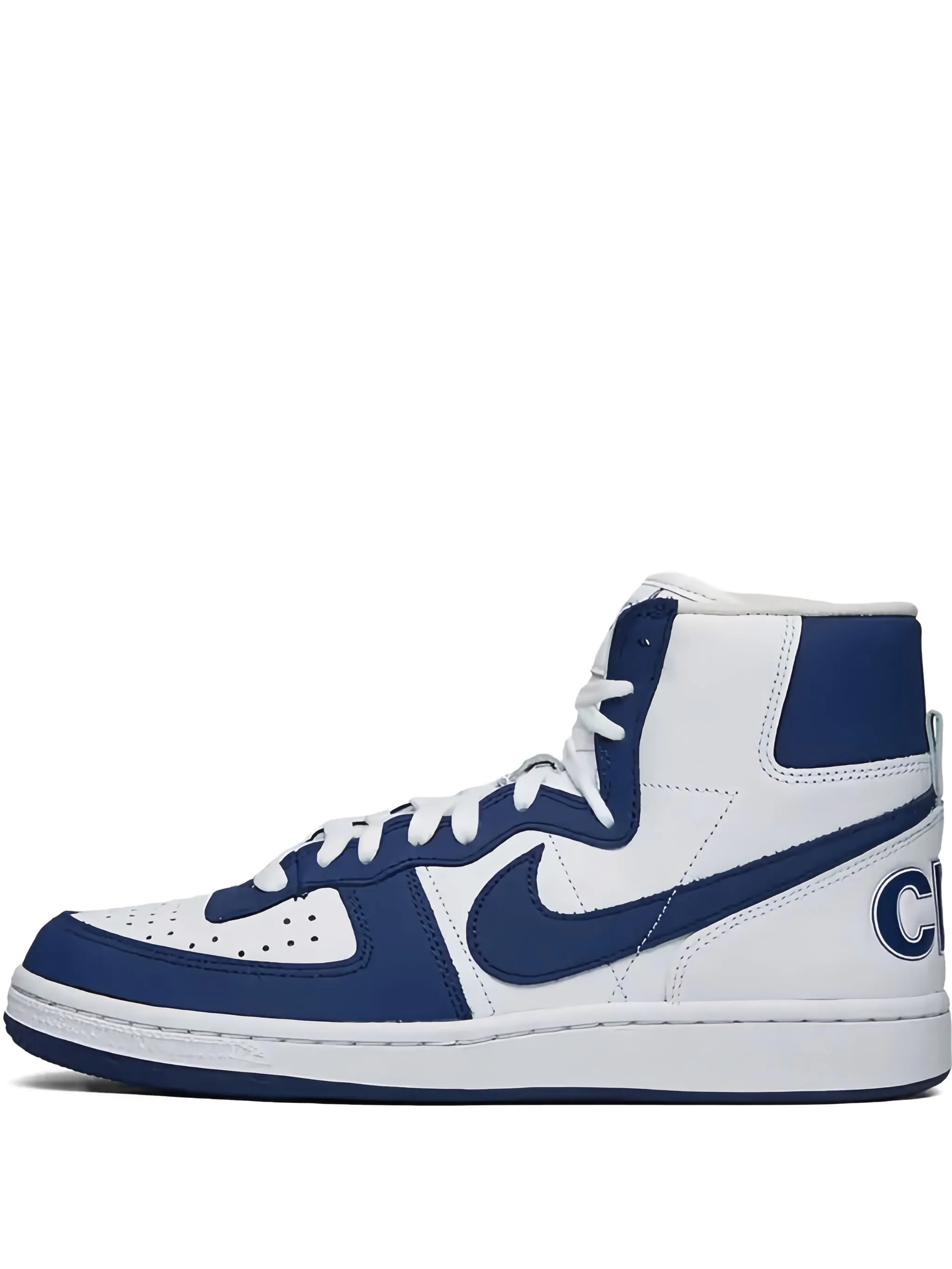 

Кроссовки Homme Plus Terminator High SP Navy из коллаборации с Comme Des Garçons Nike, белый