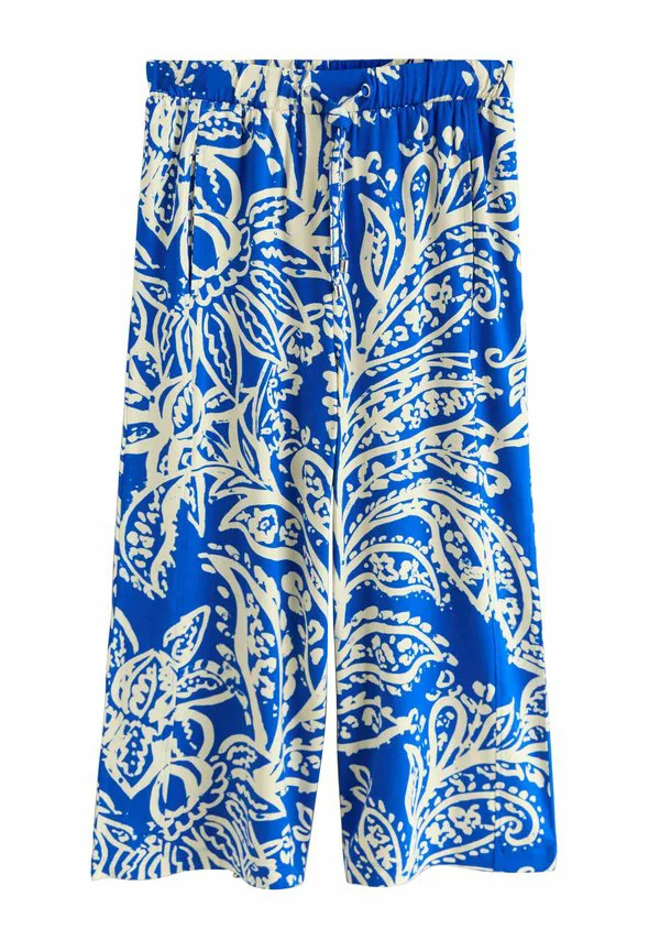 Брюки-Кюлоты удлиненного кроя Next, Blue Ecru Leaf Print