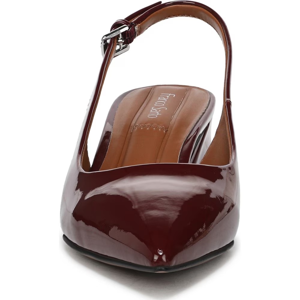 Туфли-лодочки на ремешке Racer slingback pump от Franco Sarto, dark red patent faux leather — фото 3