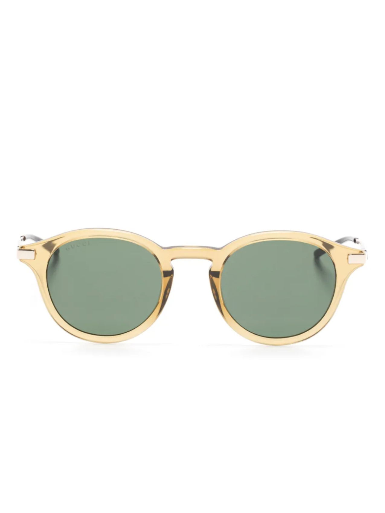 

Gucci Eyewear солнцезащитные очки с отделкой Web, золотой
