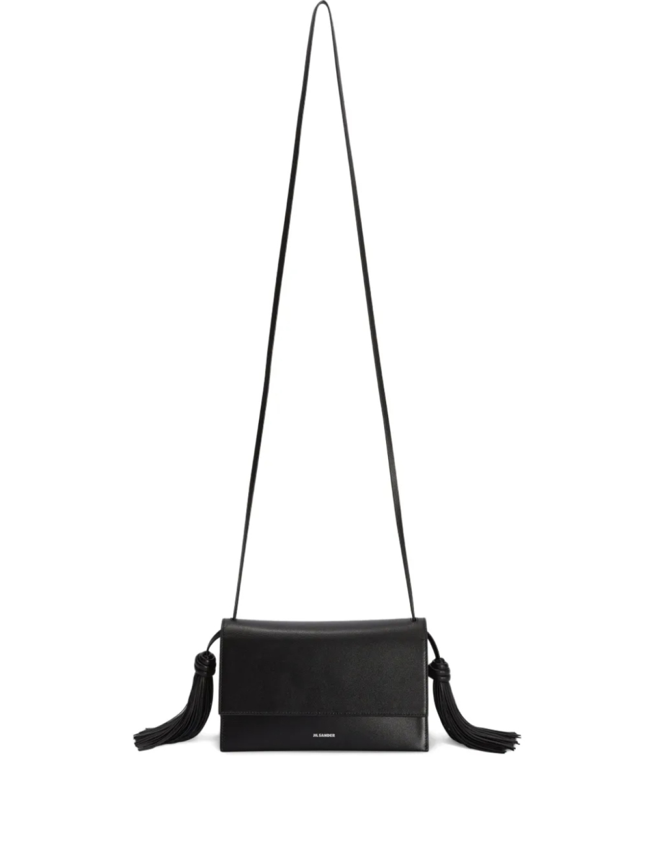 

Jil Sander сумка через плечо с кисточкой, черный