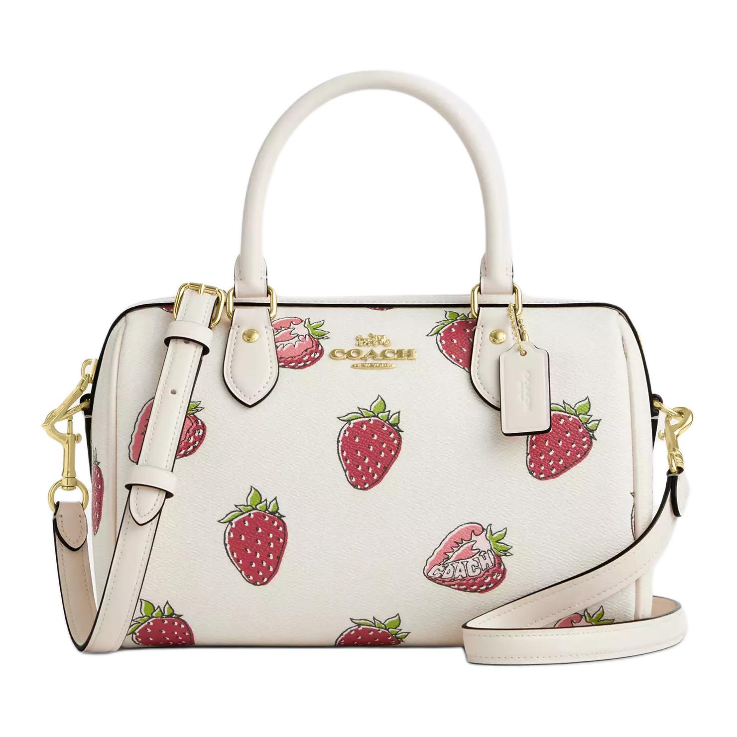 

COACH Роуэн Канвас Сумка через плечо средняя женская белая