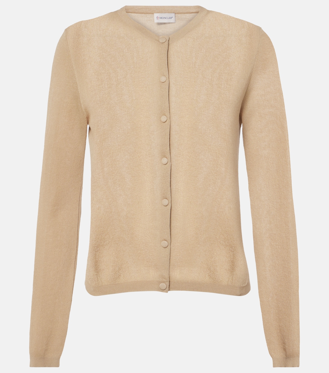 

Кардиган из хлопковой смеси с логотипом Moncler, 24D - Beige