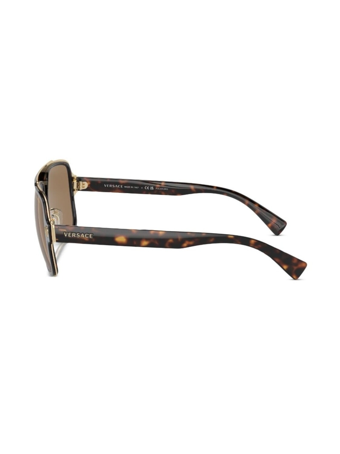 Versace Eyewear солнцезащитные очки-пилоты черепаховой расцветки, зеленый — фото 3
