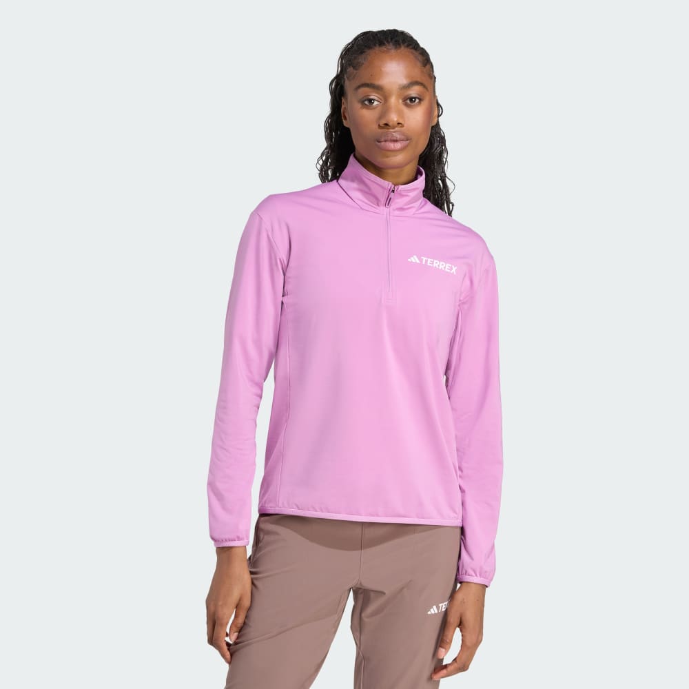 

Куртка Adidas Terrex Multi CLIMAWARM Half-Zip Tech Fleece Jacket, цвет Preloved Purple