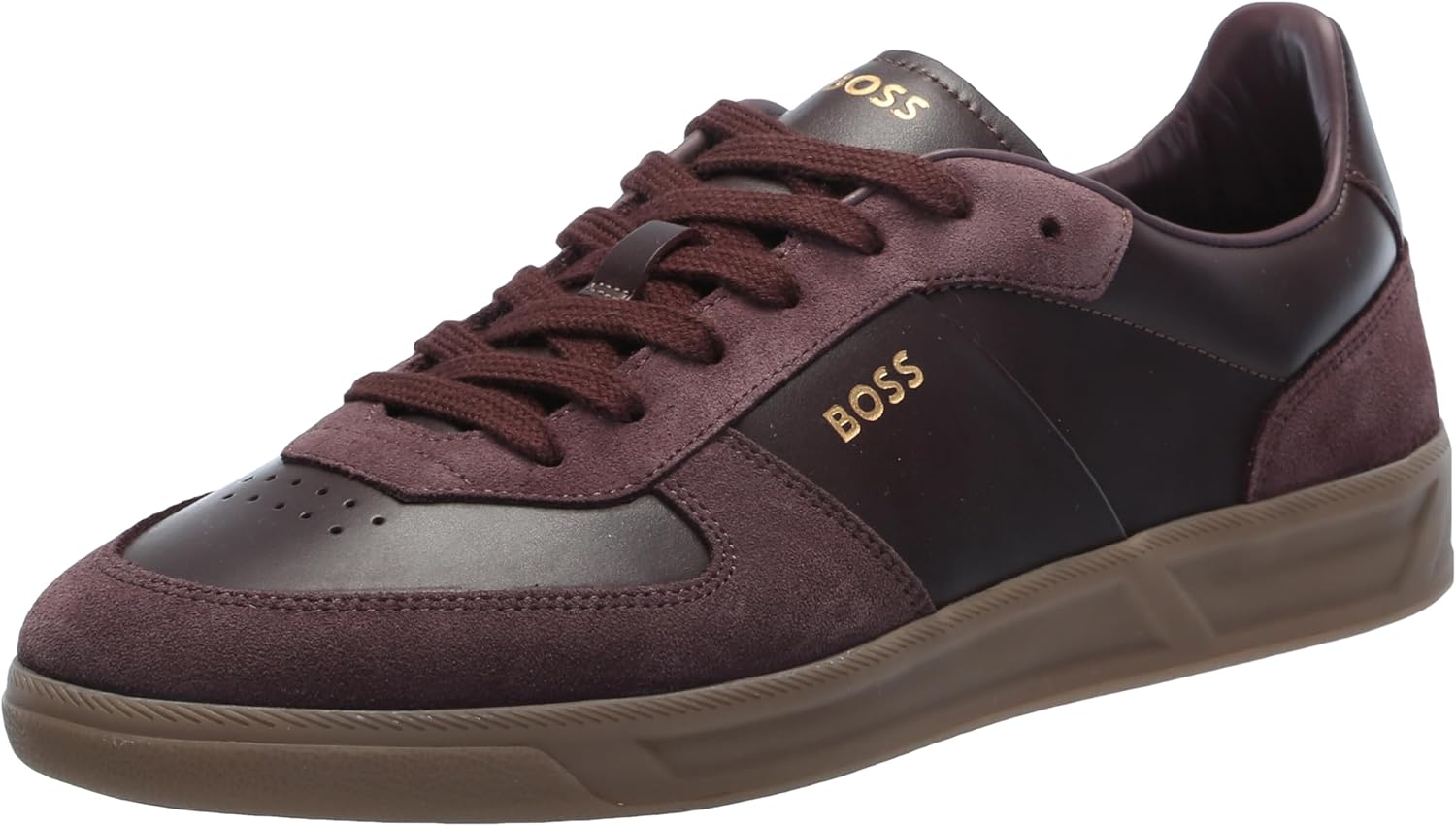 

Мужские кроссовки BOSS с логотипом на мягкой коже, Plum Purple