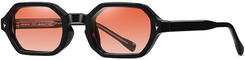 

Солнцезащитные очки UV400 - маленькая оправа в стиле панк с заклепками, подходят для вождения, для женщин и мужчин, бега и занятий спортом на открытом воздухе UYPTK, Black Orange Red