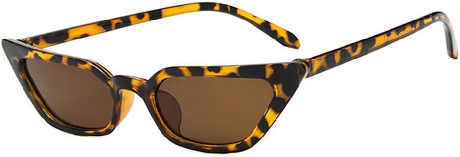 

Модные маленькие солнцезащитные очки «кошачий глаз» для женщин, сексуальные прозрачные красные солнцезащитные очки для женщин в винтажном стиле с защитой от УФ-излучения UV400 TYUVIVO, Leopard-brown