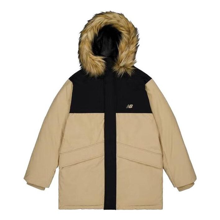 

Куртка New Balance Warm Hooded Coat 'Khaki Black', бежевый